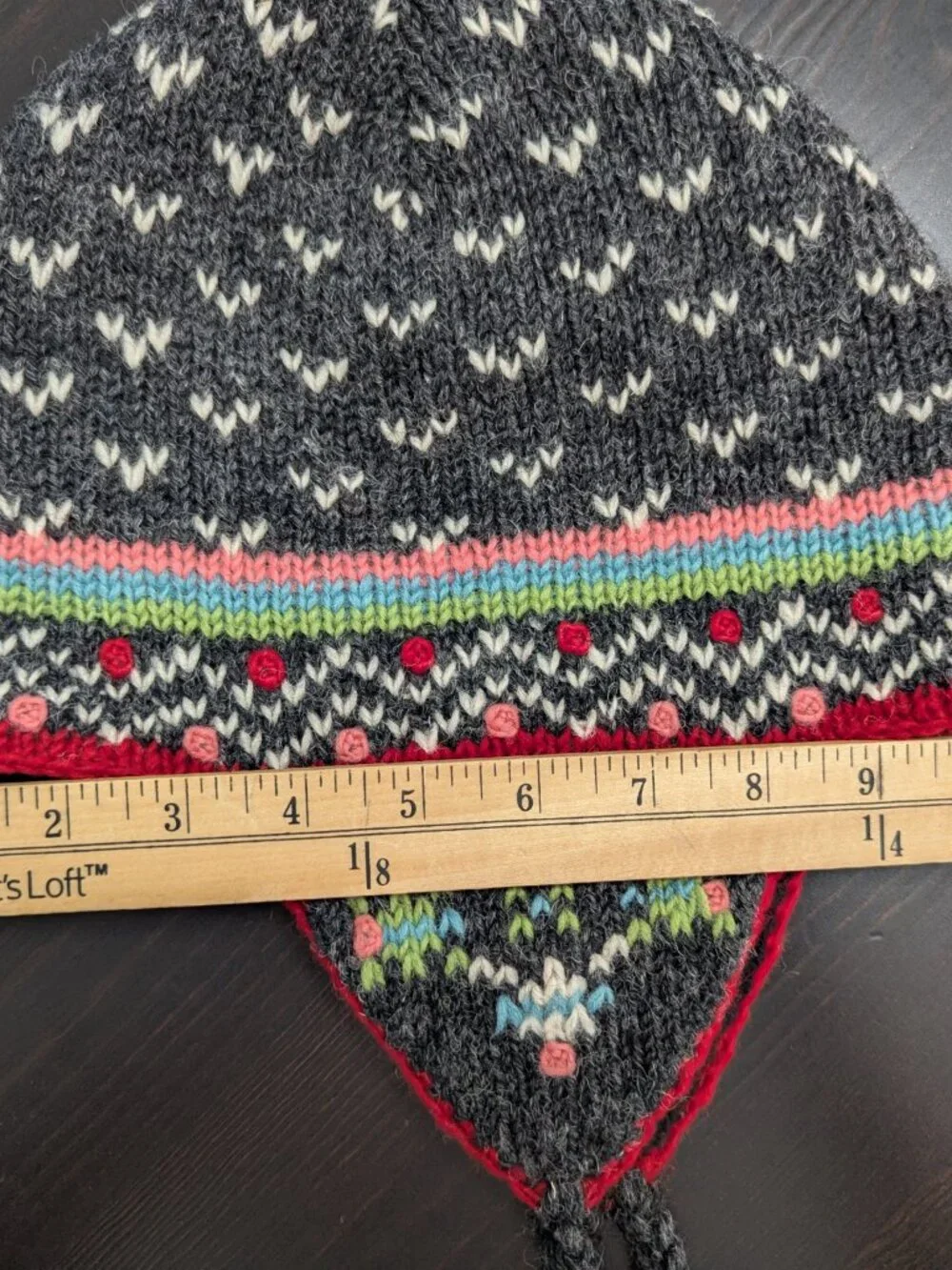 Lost Horizons Nepal Handmade Wool Earflap Beanie Hat Unisex Winter Fleeced